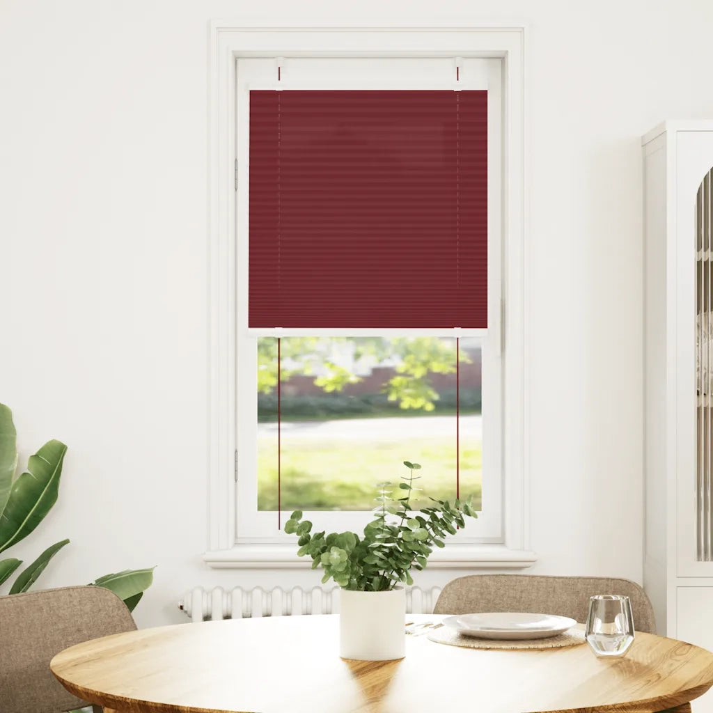 Tenda Plissettata Rosso Bordeaux 65x150 cm Larghezza Tessuto 4015238