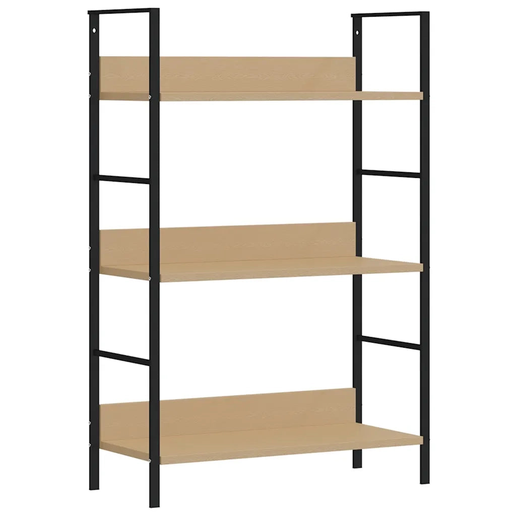 Libreria a 3 Ripiani Rovere 60x27,6x90,5 cm in Truciolato cod mxl 9528