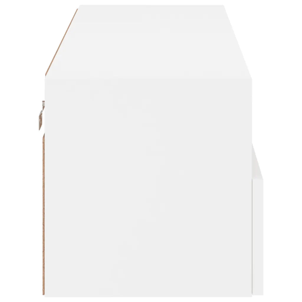 Mobile TV a Parete-Mobile TV a Muro Bianco 100x30x30 cm in Legno Multistrato