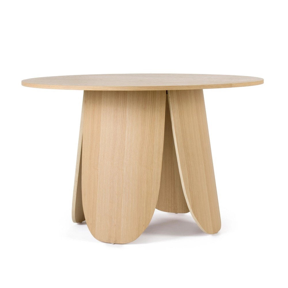 Tavolo Rotondo Legno Marrone Moderno da Interno 120 cm - SKYE
