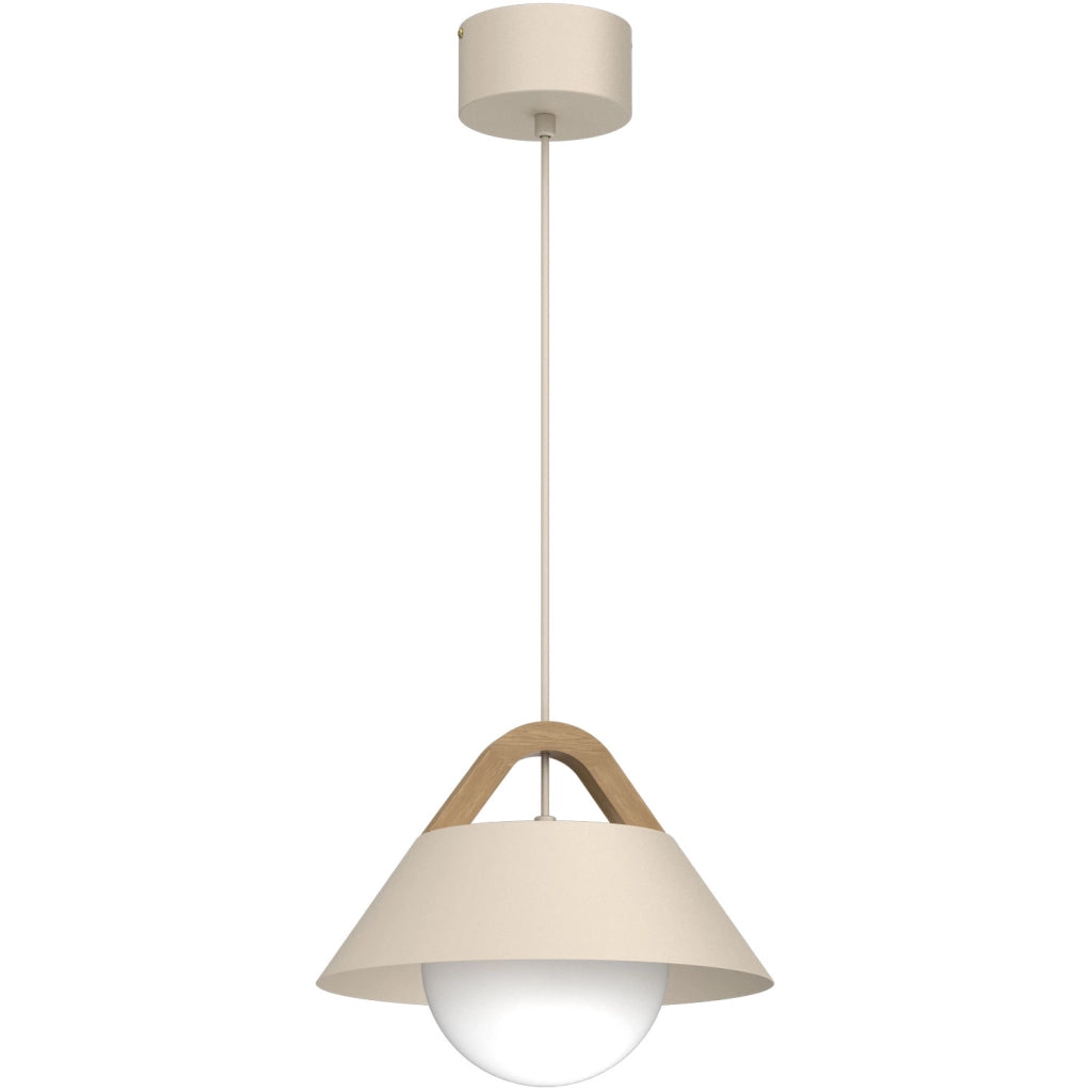 Lampada a sospensione Funda Luminex 1xE27 beige legno