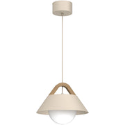 Lampada a sospensione Funda Luminex 1xE27 beige legno