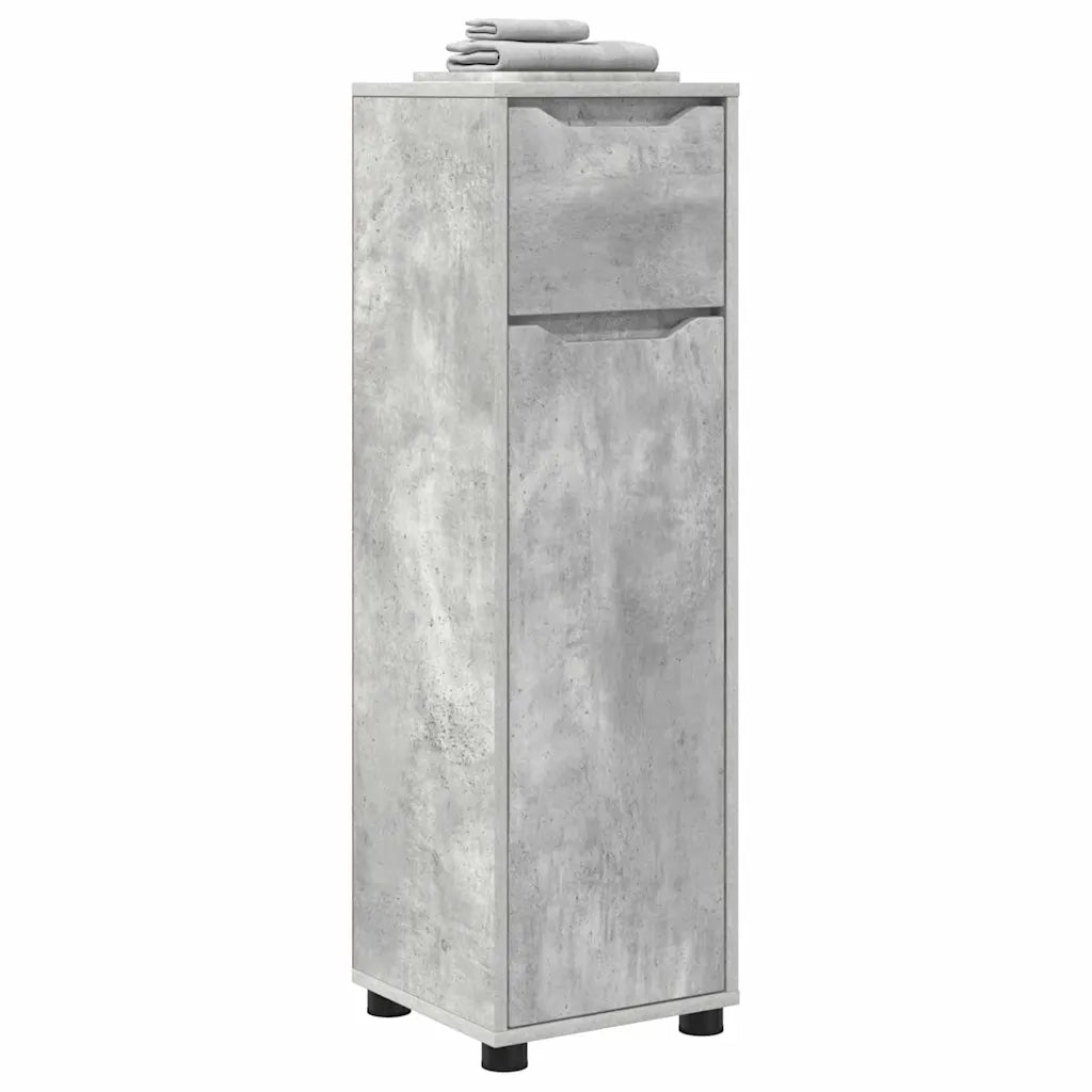 Mobile da Bagno con cassetto Grigio cemento 30,5 x 30 x 101 cm 888740
