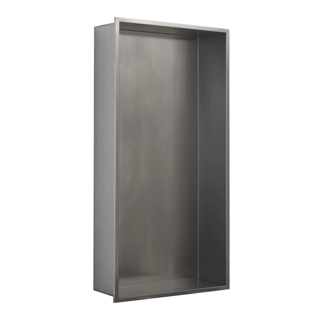 Nicchia da parete incassata 32x10x62H cm in acciaio inox AISI 304 Gedy serie GUEST - Satinato