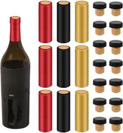Wijnsluiter a forma T per 60 bottiglie - Tappi in PVC - Copertura nera in plastica - Ideale per cantine e uso domestico - Adatto per bottiglie di vino