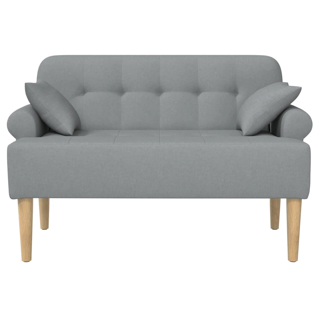 Loveseat con bottoni imbottiti Grigio Chiaro 120 x 65 x 79 cm 42041809