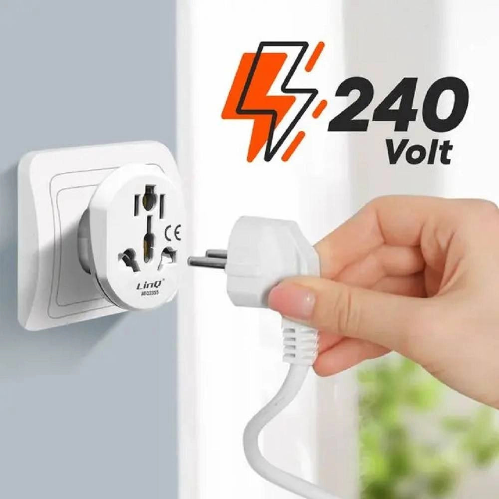Trade Shop - Adattatore Viaggio Spina Universale Da Presa Ue Tipo C A Regno Unito Tipo G Atq2355 -
