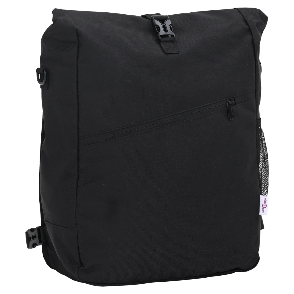 Borsa per bici per portapacchi 25 L Nera 33x16x48 cm