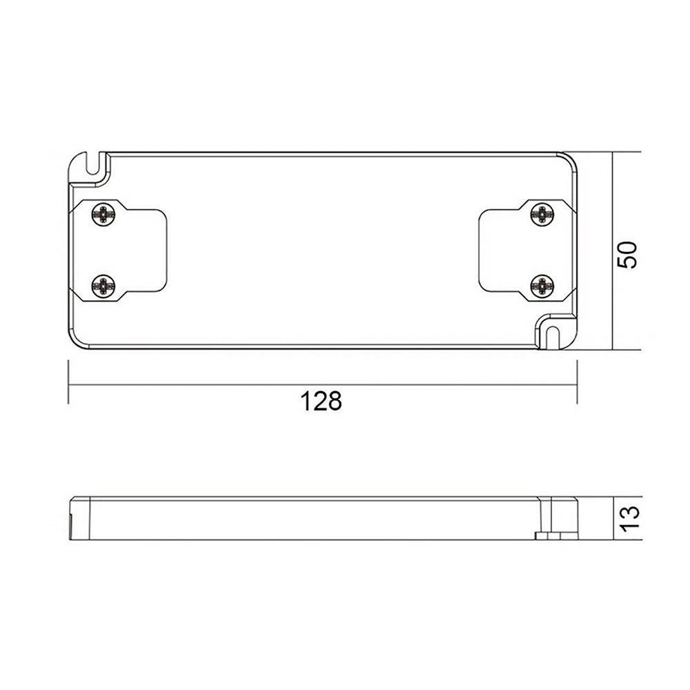 Trade Shop - Trasformatore Led Driver Alimentatore Slim 12w 2-35v 350ma Lampade Strisce 230 V -