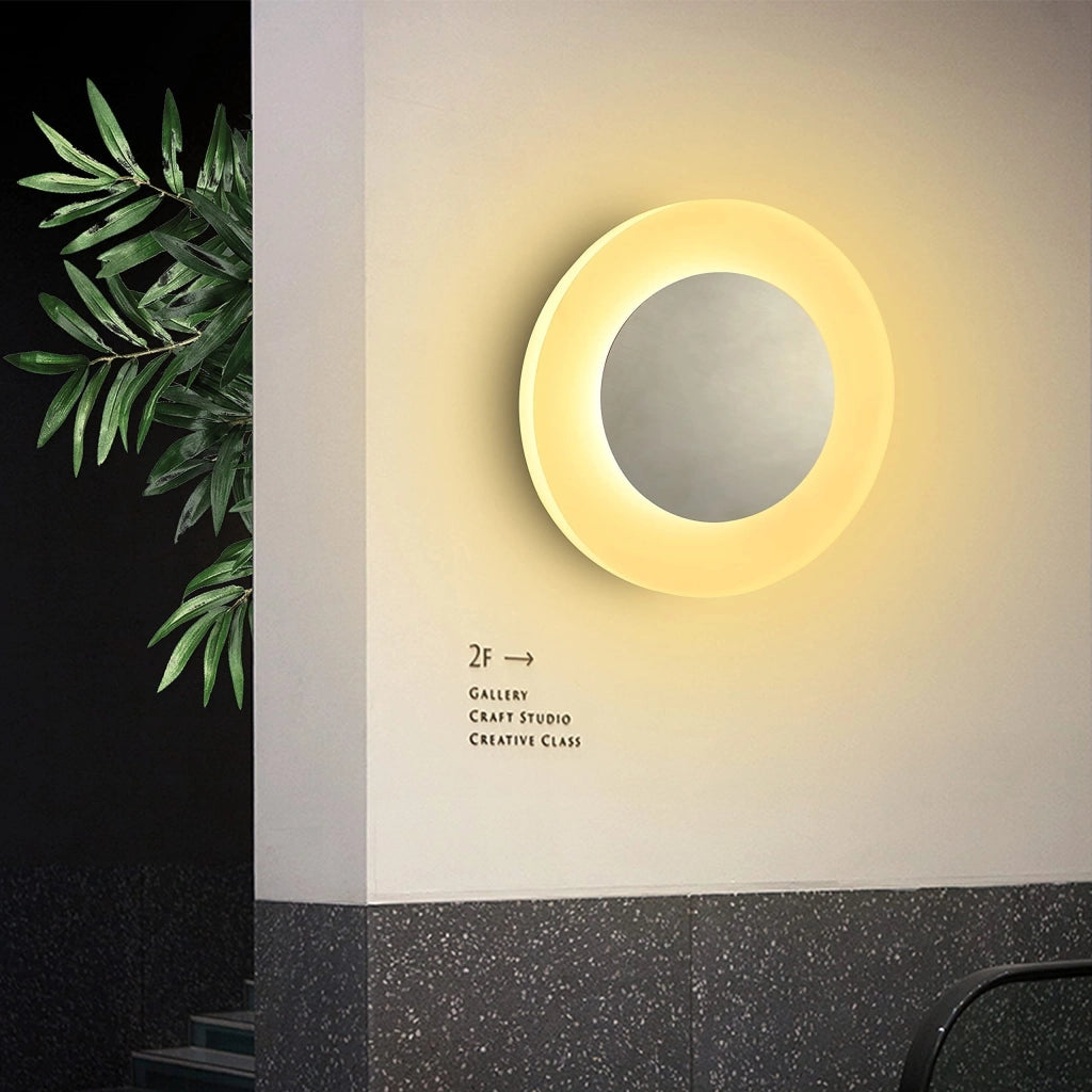 ZMH Applique da parete moderna a LED per interni 16cm 68W bianco caldo per corridoio o scale