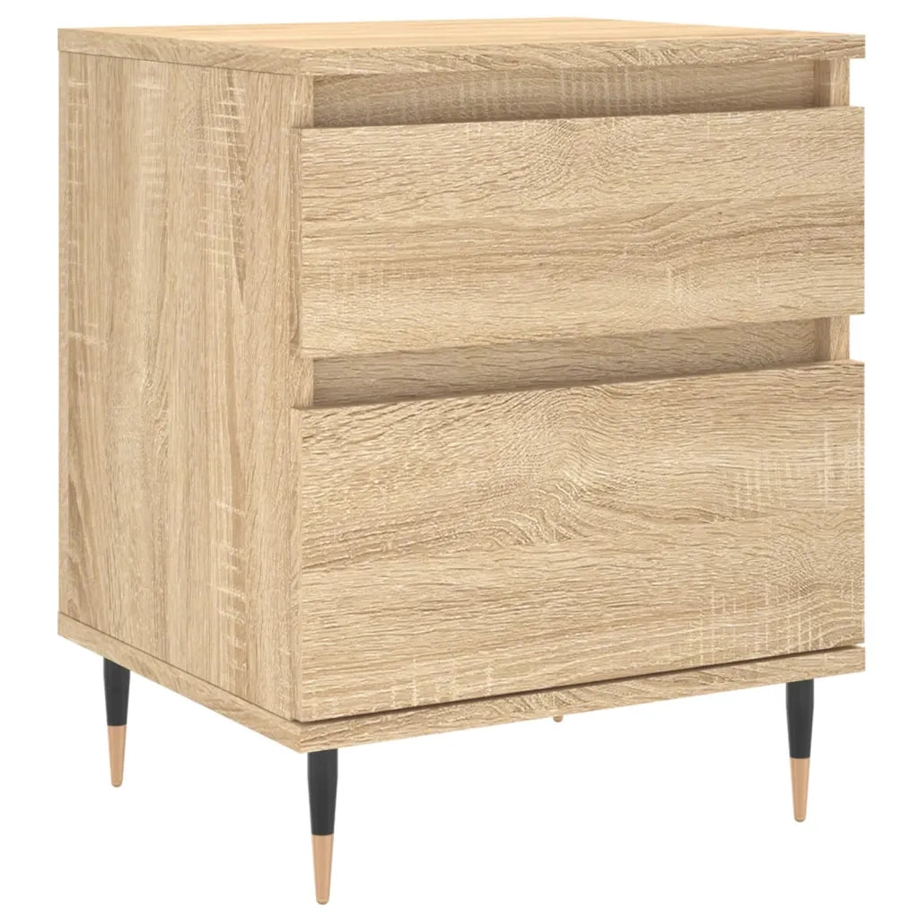 Set di 2 Comodini | Armadio da Notte | Mobiletto da notte Rovere Sonoma 40x35x50 cm in Legno Multistrato