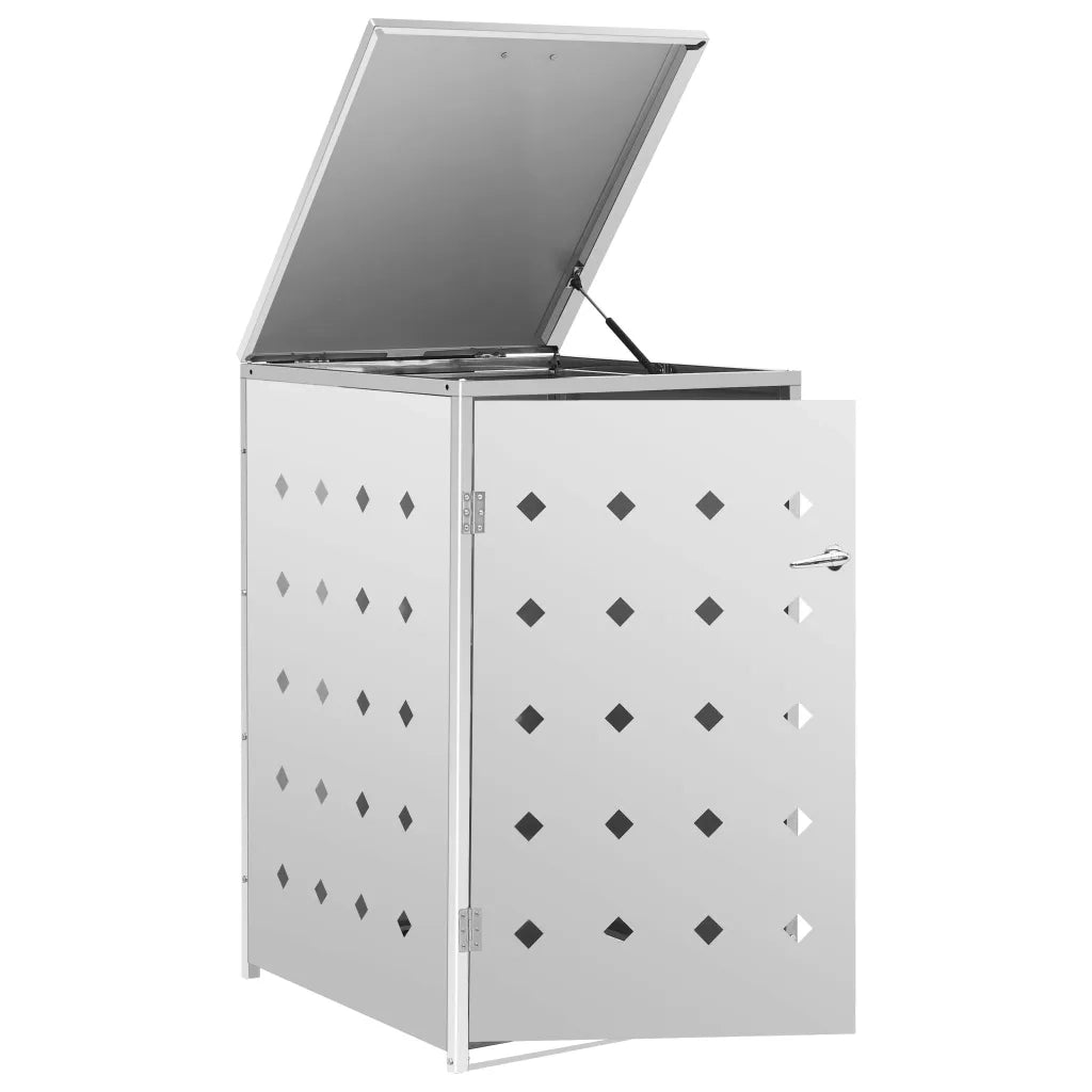 Copribidone per Spazzatura Singolo 240 L in Acciaio Inox 145379