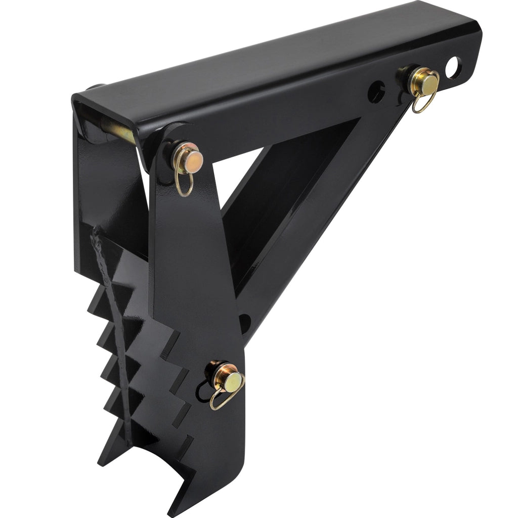 Pollice per escavatore in acciaio nero da 45,7 cm, attacco regolabile per carichi pesanti, spessore 1,27 cm, robusto e facile da montare