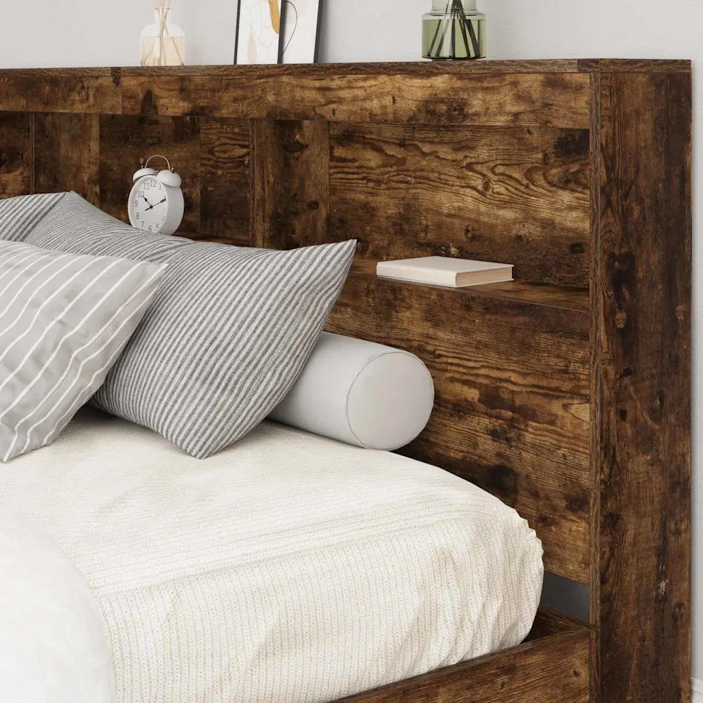 Letto Libreria Rovere fumo 180 x 200 cm Legno multistrato 3335747