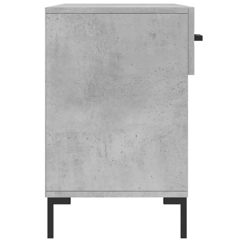 Panca Porta Scarpe-Sgabello-Panca Scarpiera Grigio Cemento 102x35x55cm Legno Multistrato 972346