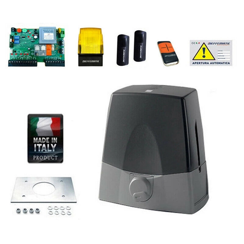 KIT MOTORIZZAZIONE AUTOMAZIONE CANCELLO ANTA SCORREVOLE AUTOMATICO 220V 1000KG