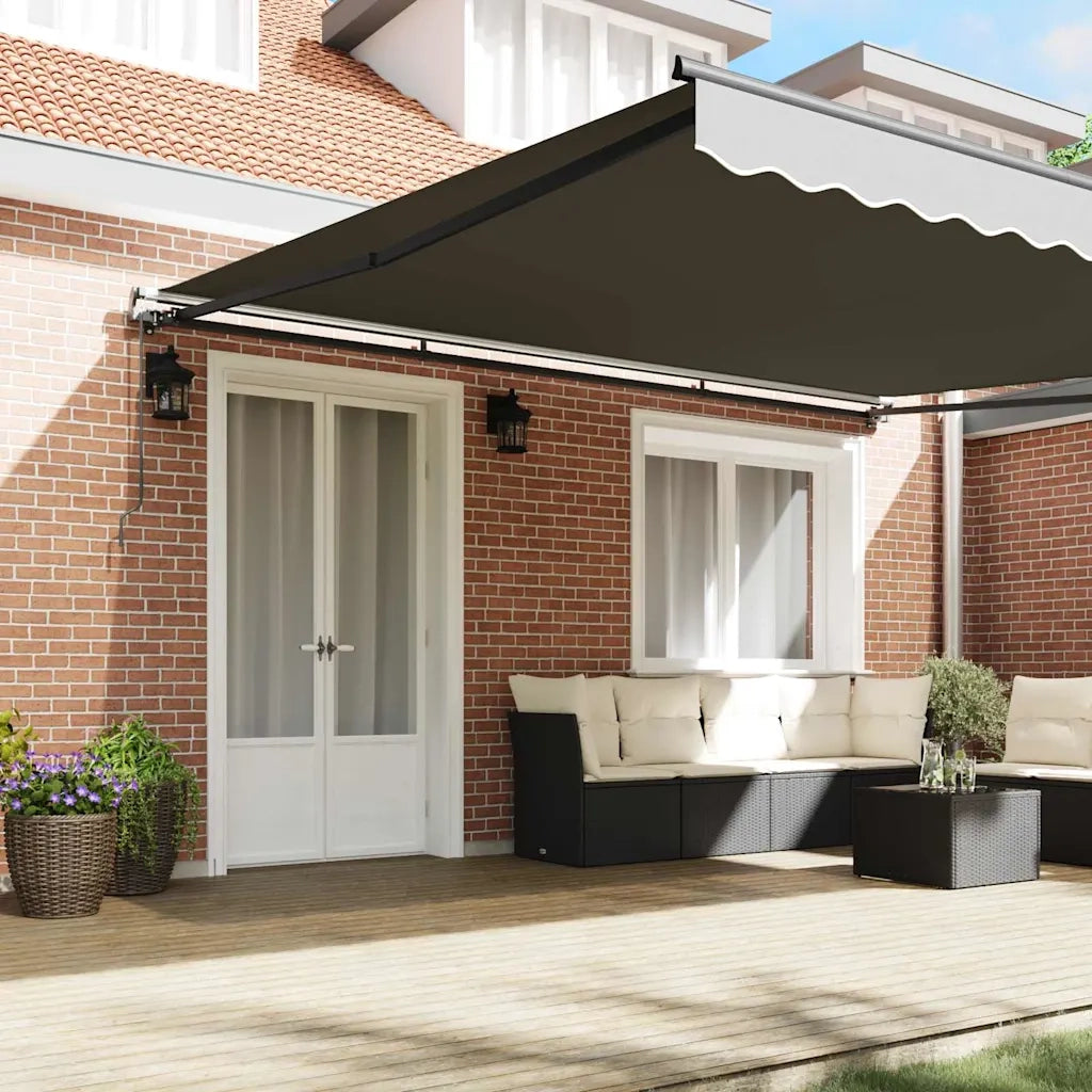Tenda da Sole Antracite 5 × 3,5 m Metallo 313237