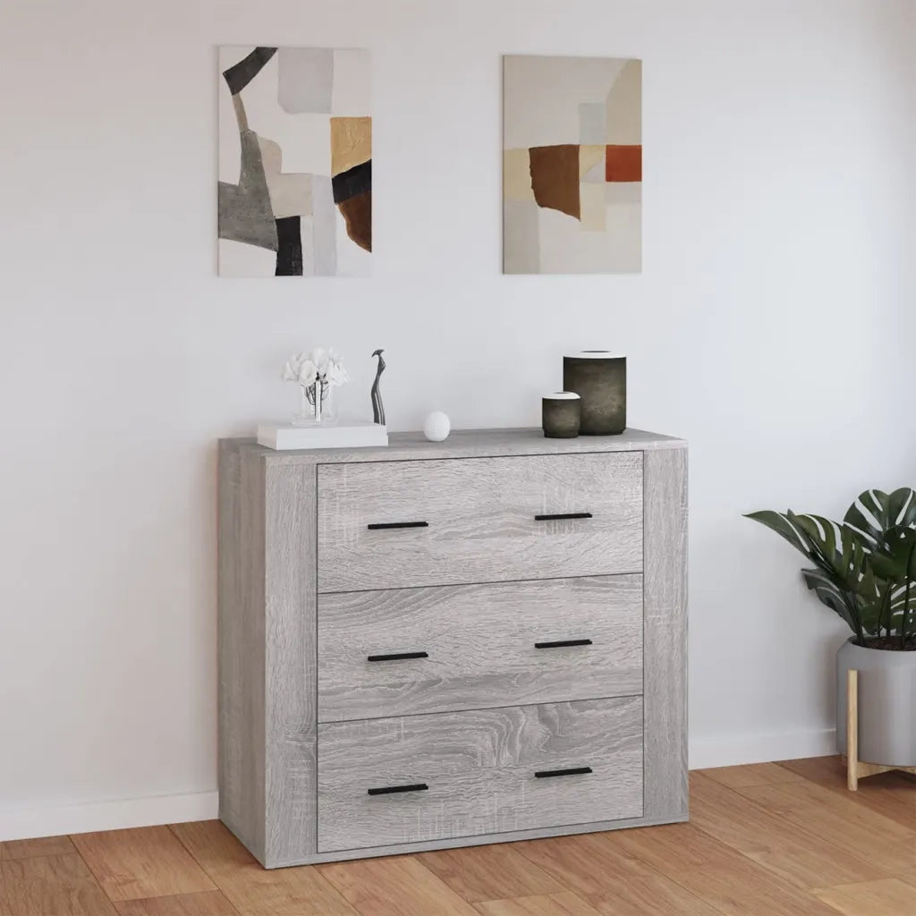 Credenza-Buffet-Armadio da cucina Grigio Sonoma 80x33x70 cm in Legno Multistrato 303239