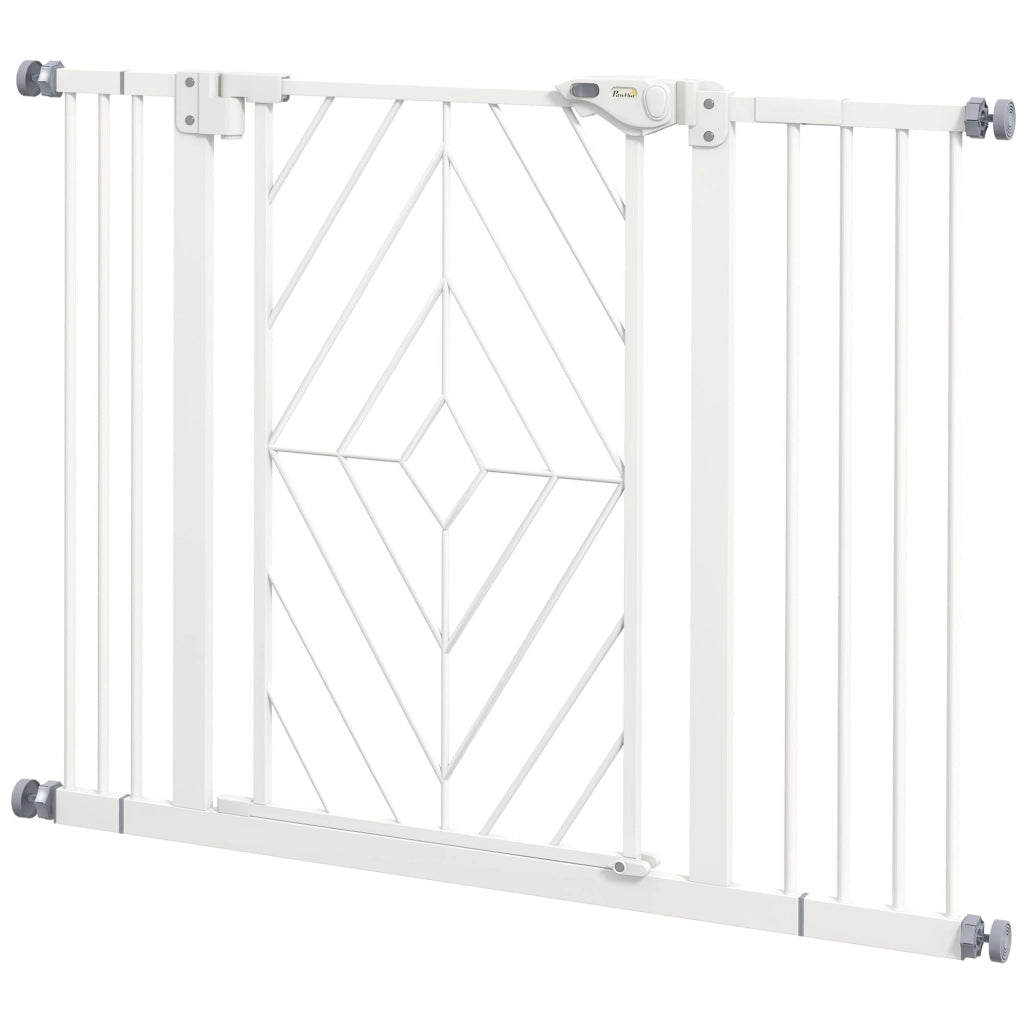 Cancello di Sicurezza per Bambini e Animali ¨C zephmum ¨C Bianco 100x76x4 cm