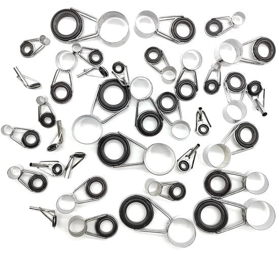 Set di guida per hawaiane da 35 pezzi - Accessori di riparazione per hawaiane - Ceramica/Acciaio inossidabile - Resistente allo sfregio e alla corrosione - Manutenzione hawaiane - Set di guida per hawaiane