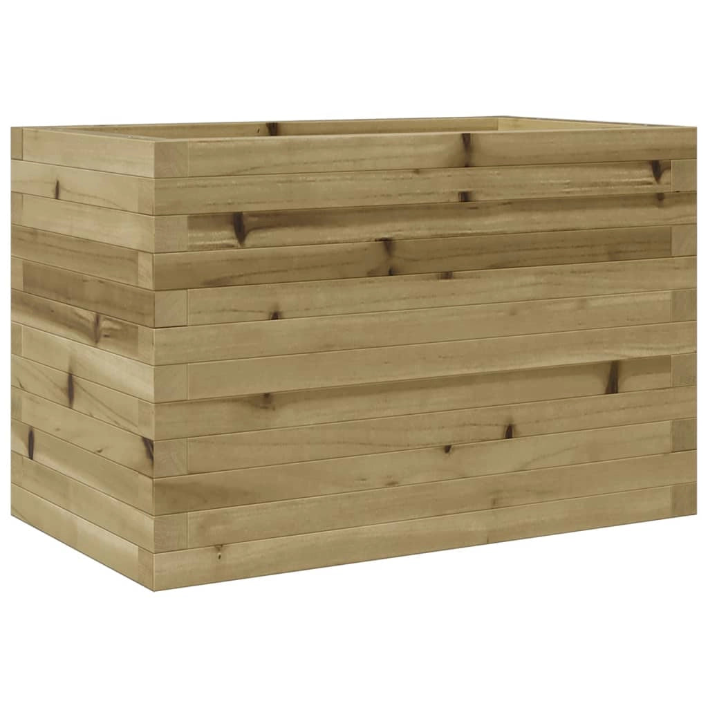 Fioriera rialzata per piante fiori patio giardino 70 x 40 x 45,5 cm legno di pino impregnato marrone 02_0037777