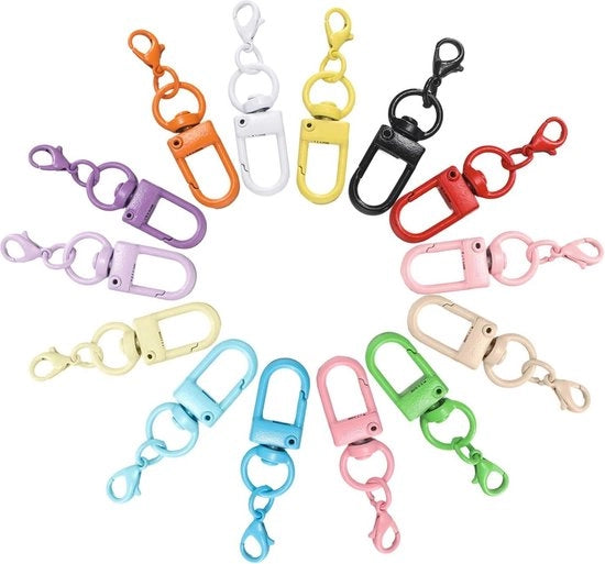 20 hanger per chiave colorate a forma di carabina con chiusura a carabina per le chiavi - accessori per la stanza dei bambini.