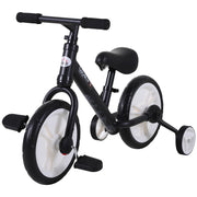 Bicicletta senza pedali 2 in 1 per bambini ¨C Xylo ¨C Ruote 12' acciaio nero regolabile 2-5 anni