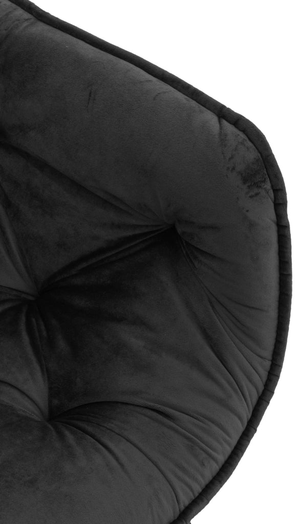 Sedia Tanna in velluto nero