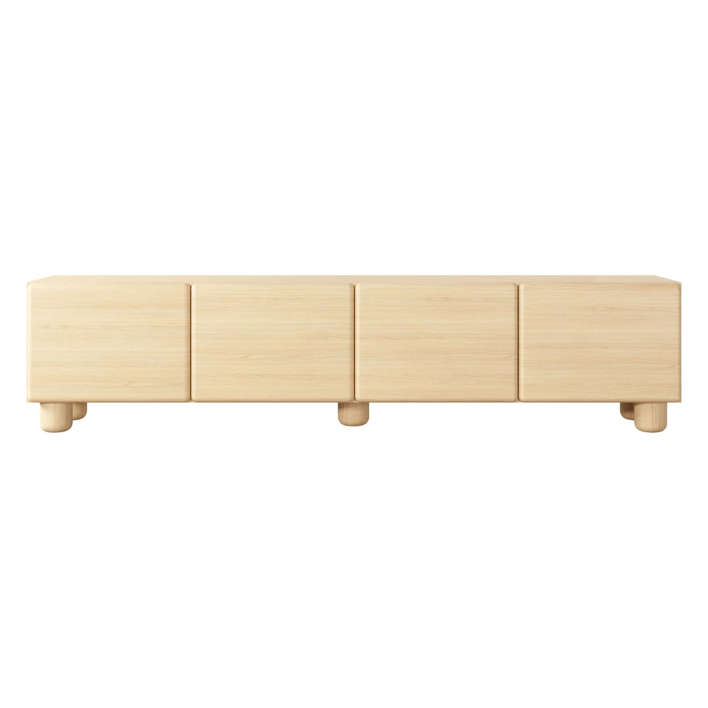 Kaleriha, Mobile Porta tv un Ripiano, 200x38x47h cm Marrone Rovere