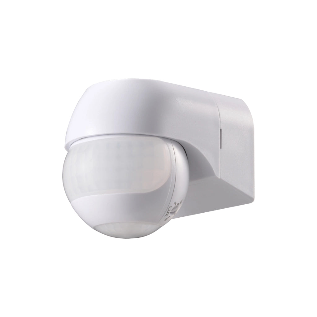 Alcapower Sensore di Movimento a Infrarossi 180°/360° IP44 per Interni ed Esterni, Potenza Max 800W, Installazione a Parete o Soffitto 80x68x56mm