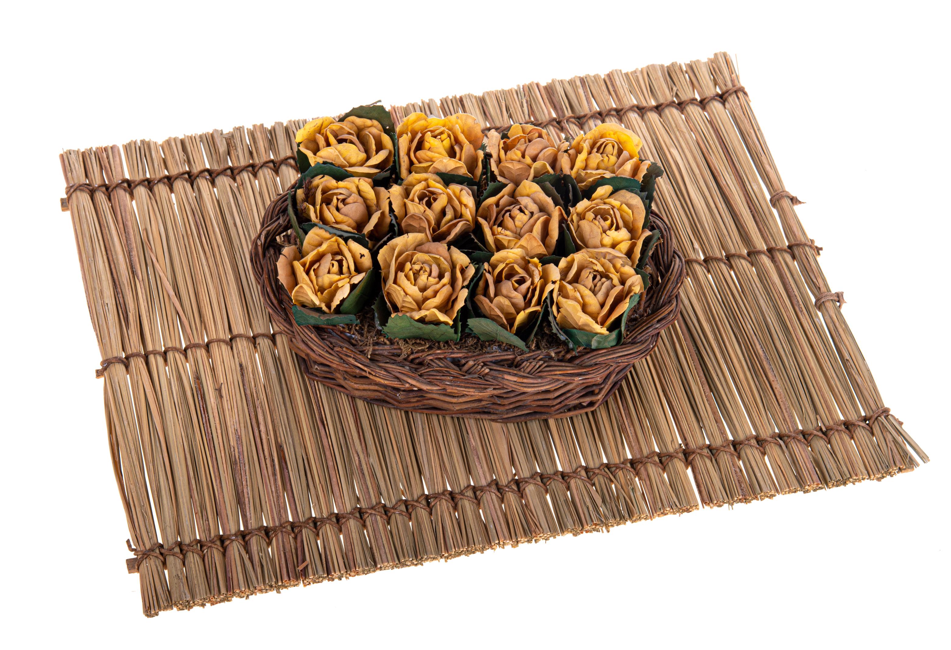 Set 5 Stuoia Sottopiatto in Rattan Misure 40 x 30 cm