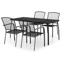 Set da Pranzo da Giardino 5 pz in Acciaio Antracite 3187972