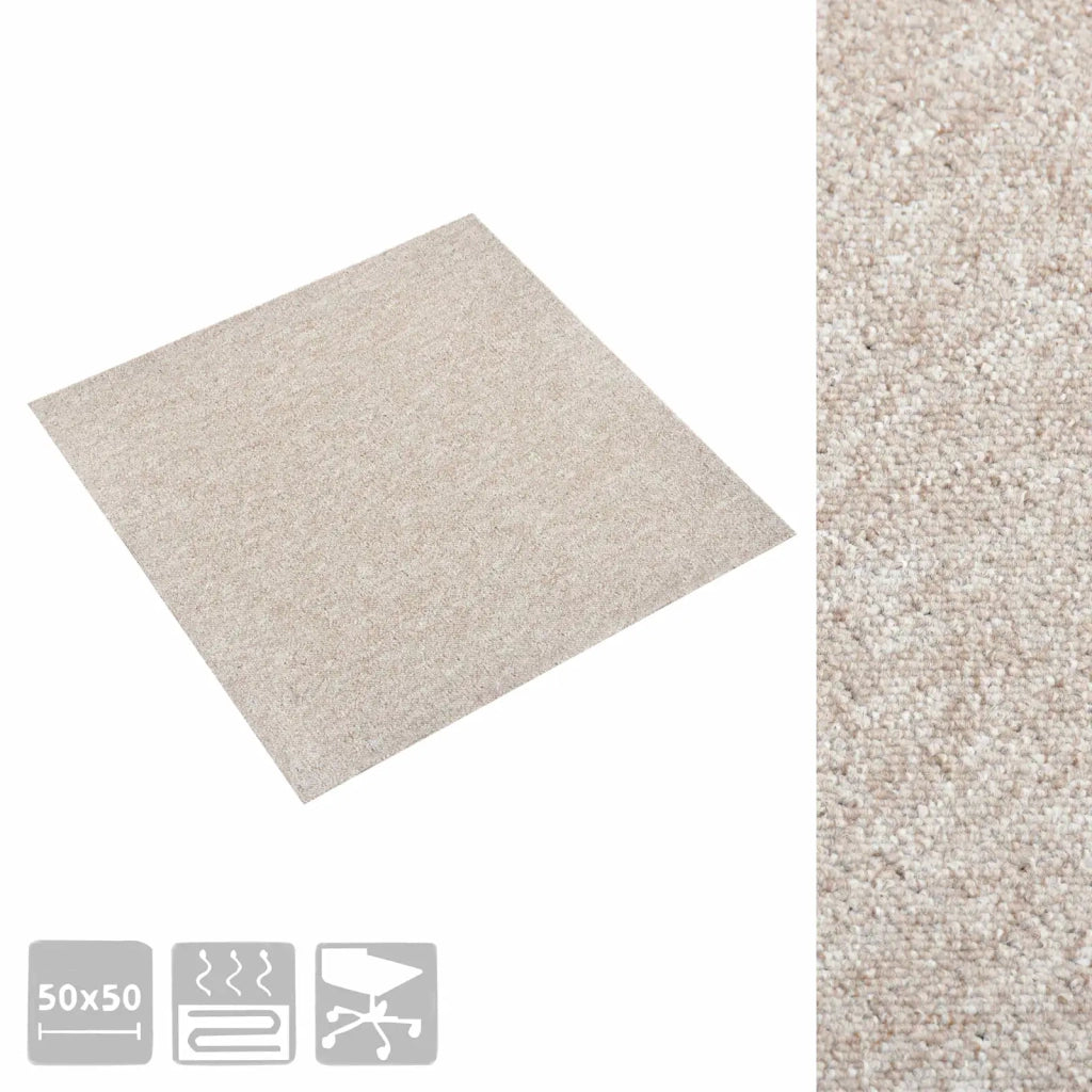 Tappeto 20 pcs Beige chiaro 50 x 50 cm 100% Polipropilene 42046753