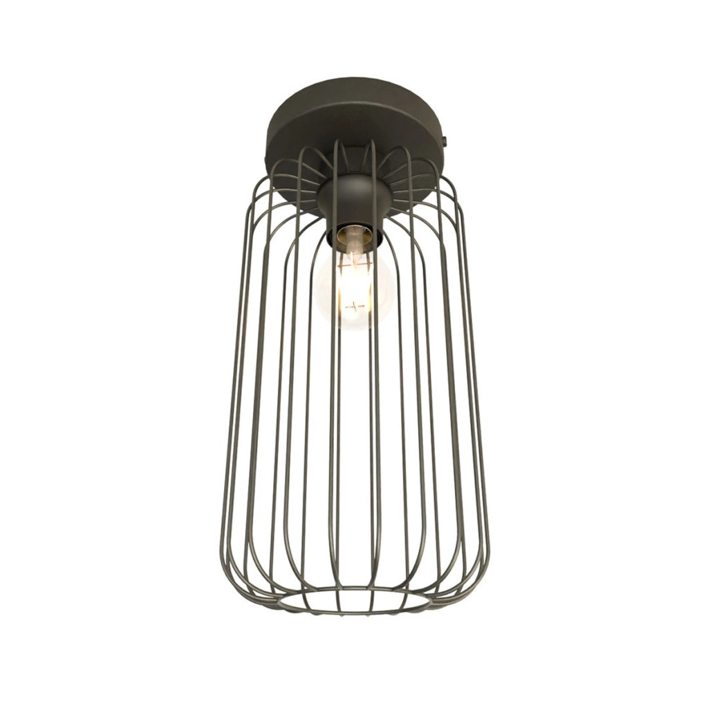 Lampada a sospensione BARN in acciaio nero opaco
