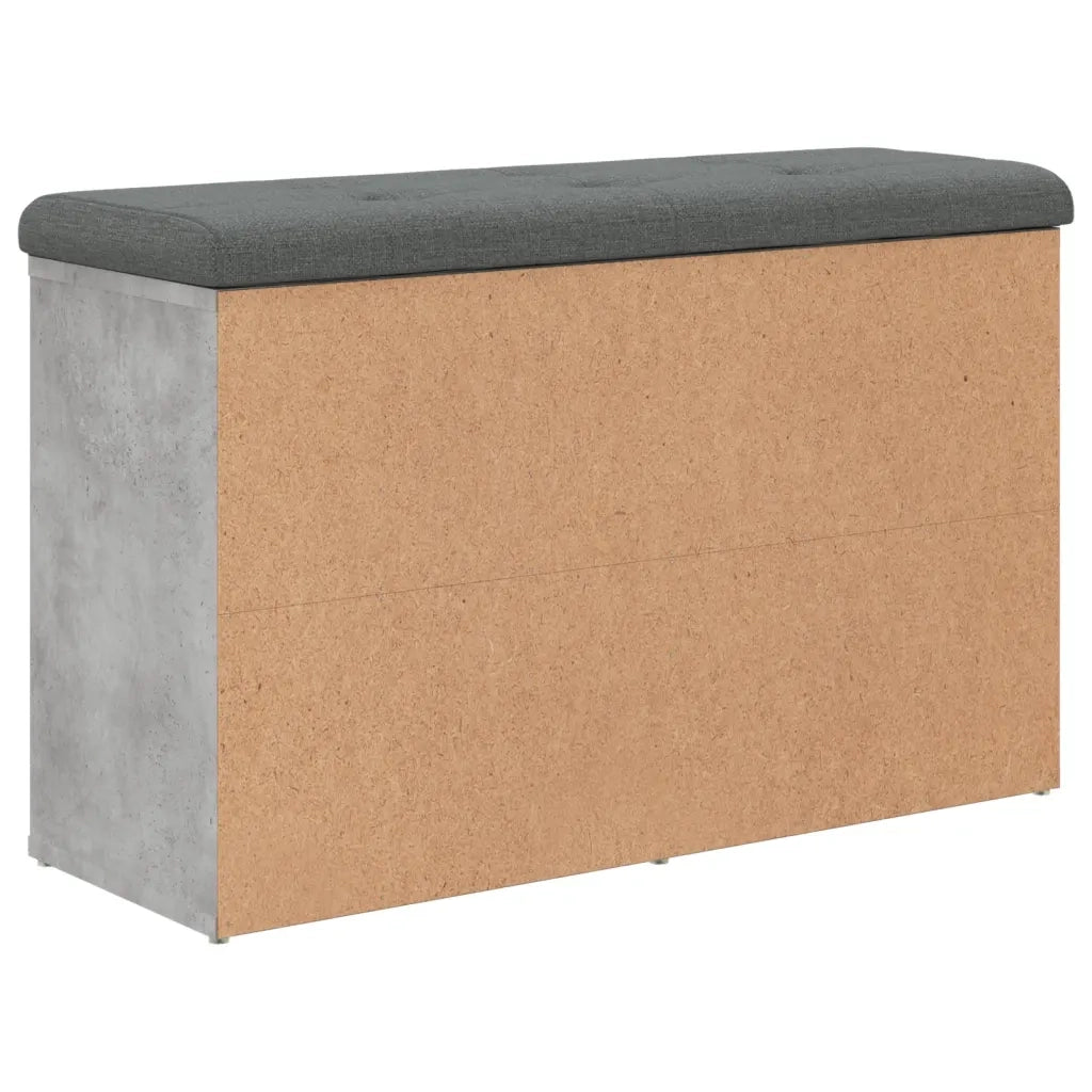 Panca Porta Scarpe-Sgabello-Panca Scarpiera Grigio Cemento 82x32x50cm Legno Multistrato