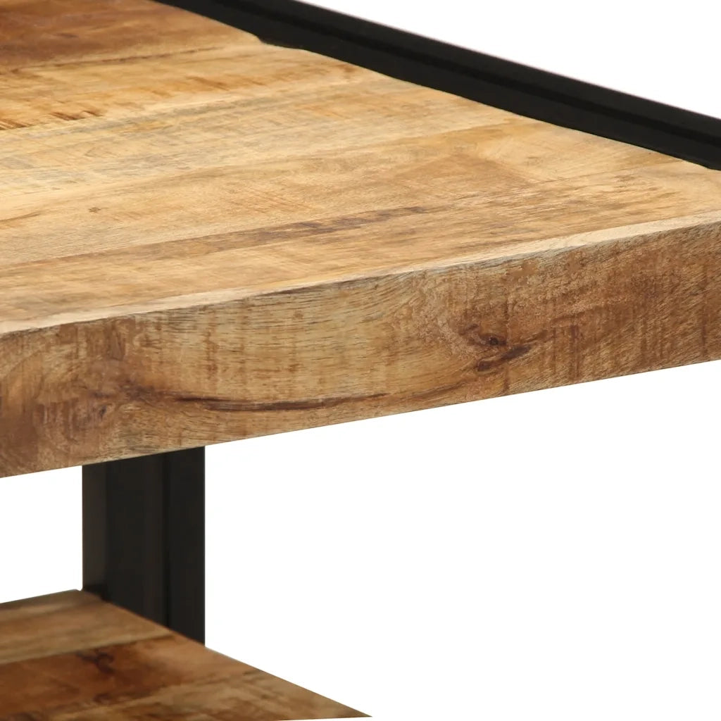 Tavolino da Salotto 50x50x38 cm Legno Massello di Mango Grezzo 4102721
