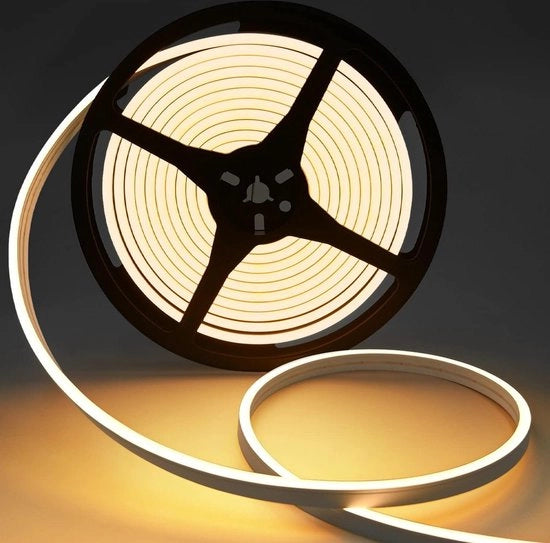 Striscia LED 5m Neon Caldo Bianco Per Interno Esterno Decorazione Impermeabile Flessibile in Silicone