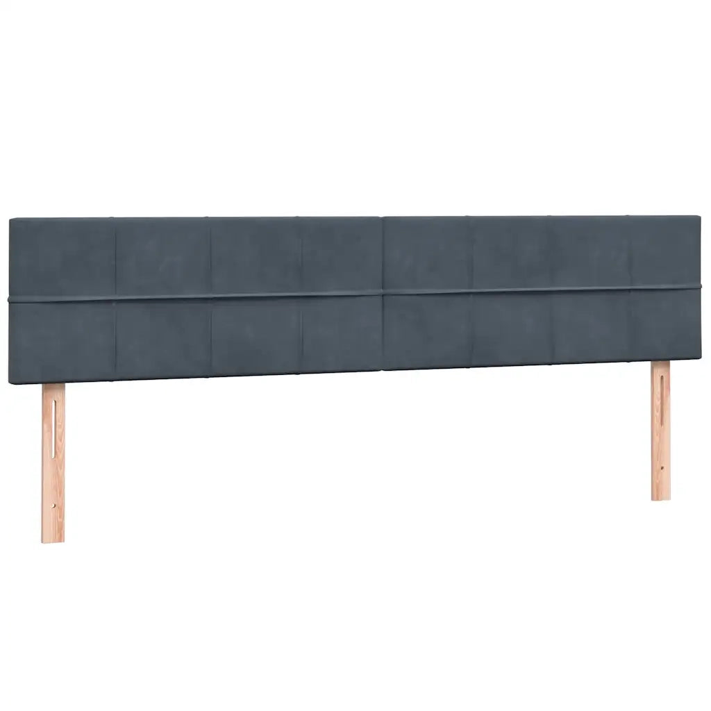 vidaXL Giroletto a Molle con Materasso Grigio Scuro 180x220 cm Velluto