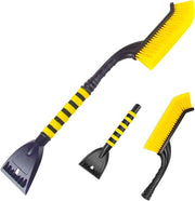 Sbattitore e Spazzola da Neve 2 in 1 - Ergonomia Migliorata - Giallo