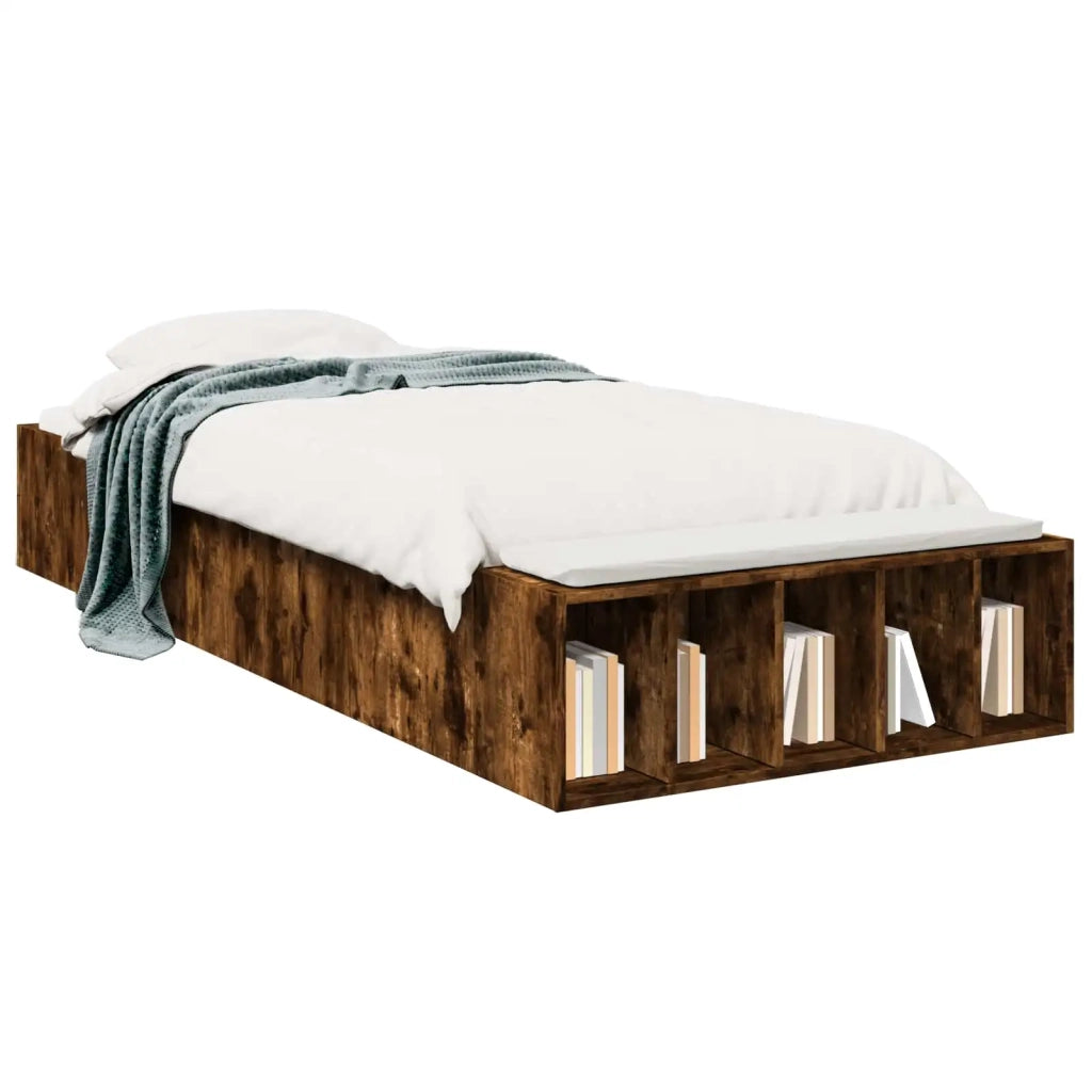 Telaio del letto con storage Rovere Fumo 80 x 200 cm 3429559