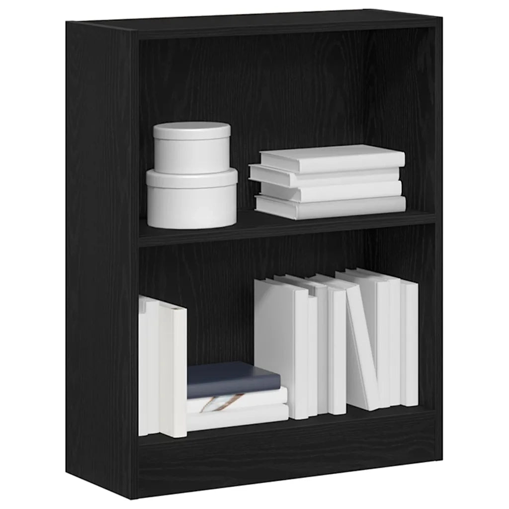 Armadio per Libri Rovere Nero 60 x 24 x 76 cm Legno multistrato 862001