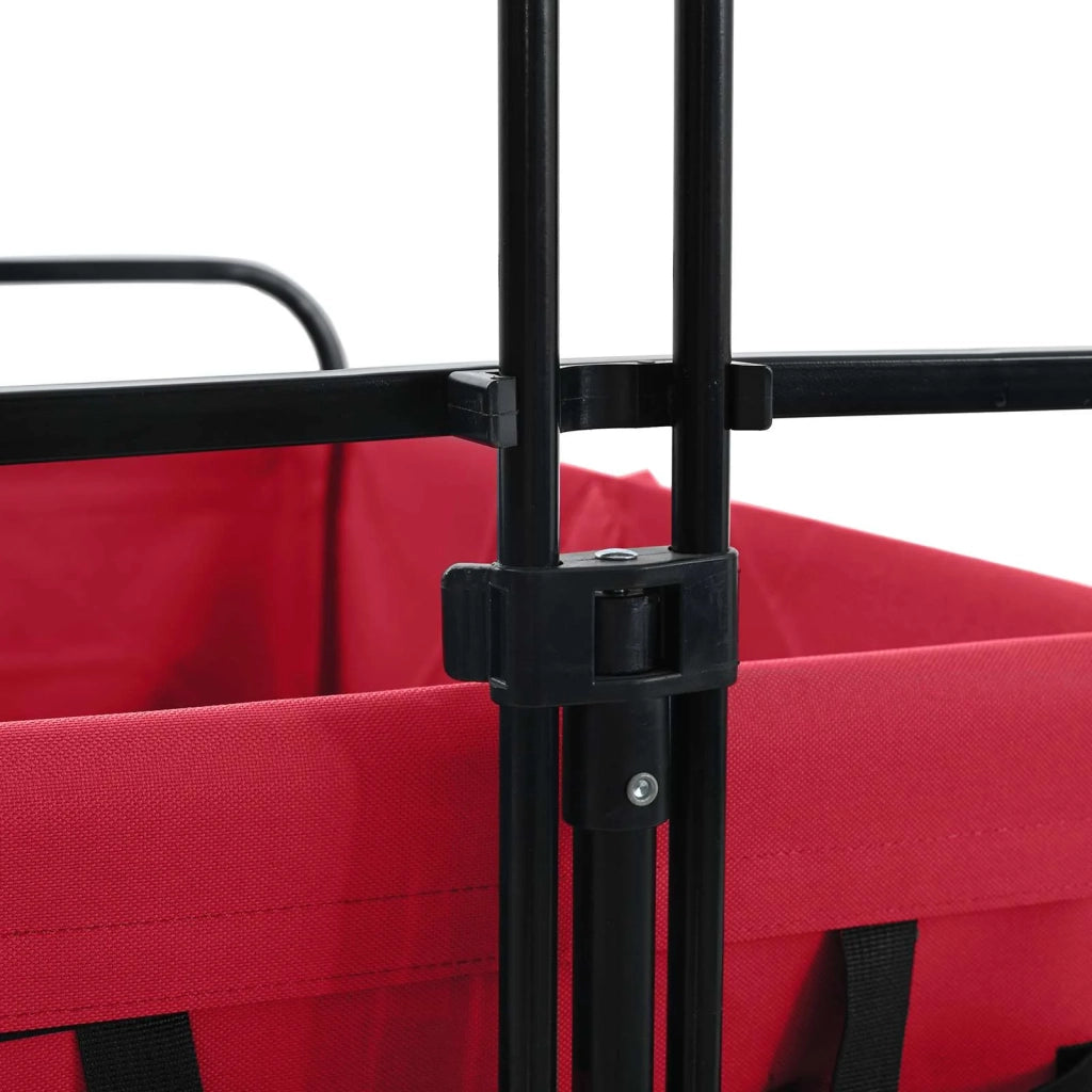 Carrello a Mano Pieghevole Rosso 94 x 53 x 99 cm Tessuto Oxford 42020661