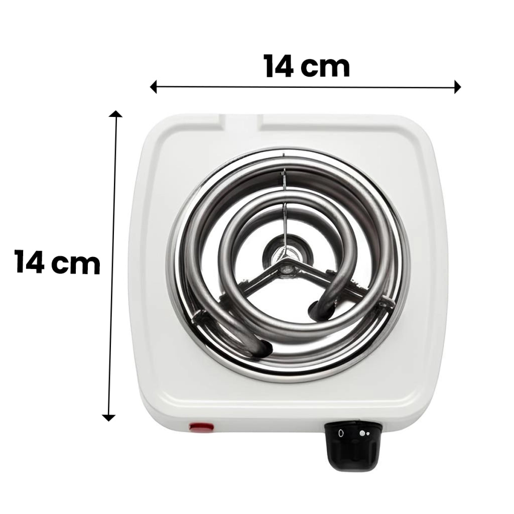 Rechaud Elettrico Portatile 500W Piastra Riscaldante 14cm Compatto Bianco Avizar