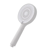 Doccetta tonda moderna 26cm bianco opaco a tre getti in ABS anticalcare Hidra