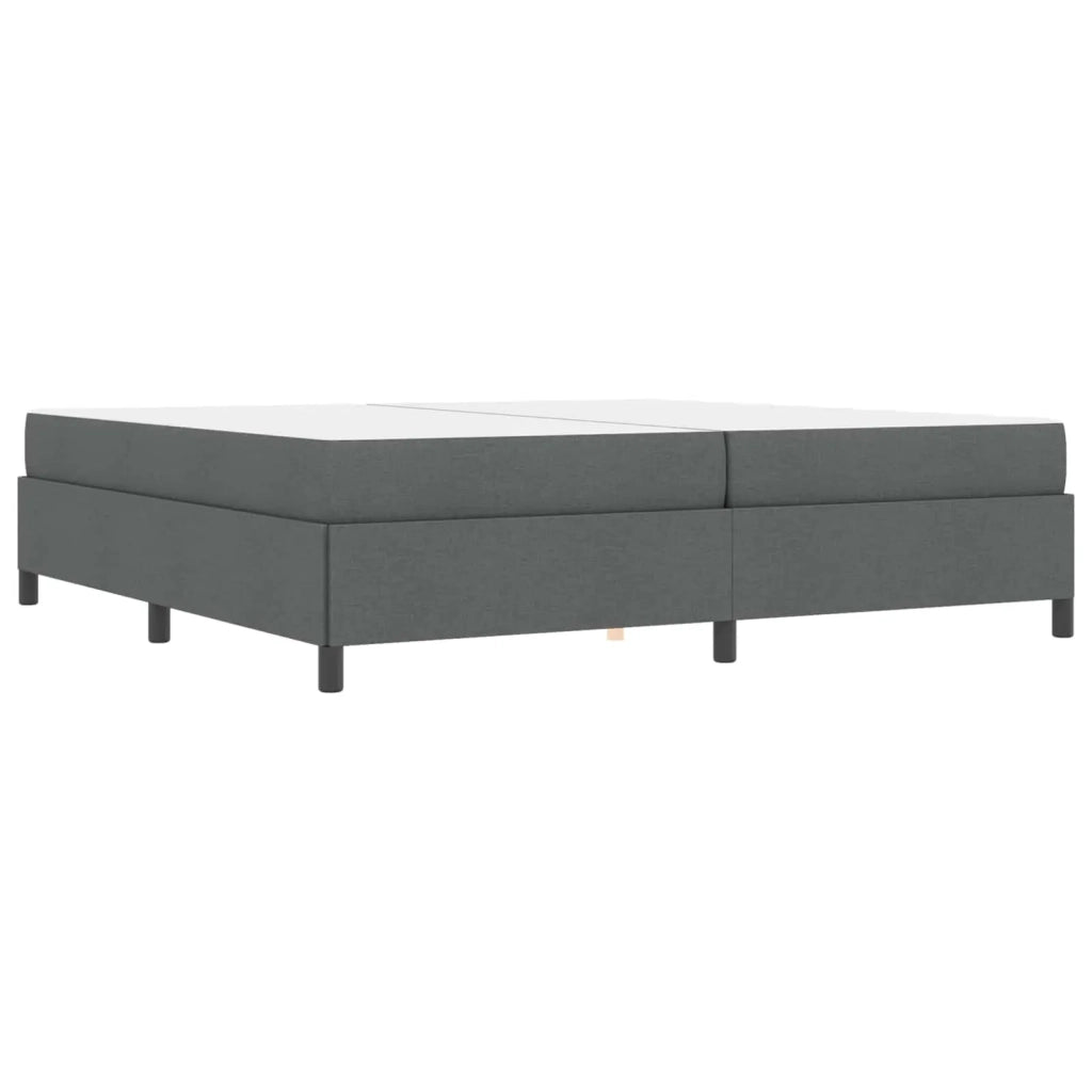 Letto a molle con materasso Grigio scuro 200 x 200 cm Tessuto 3398886