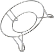 Fondo in acciaio inossidabile - supporto metallico per più strati di pentole - supporto per pentole con pentola da cottura rapida e pentola wok - supporto metallico per pentole a vapore e pentole - supporto rotondo per pentole