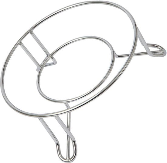Fondo in acciaio inossidabile - supporto metallico per più strati di pentole - supporto per pentole con pentola da cottura rapida e pentola wok - supporto metallico per pentole a vapore e pentole - supporto rotondo per pentole