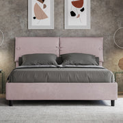 Letto matrimoniale senza rete imbottito 160x190 microfibra glicine Sleeper