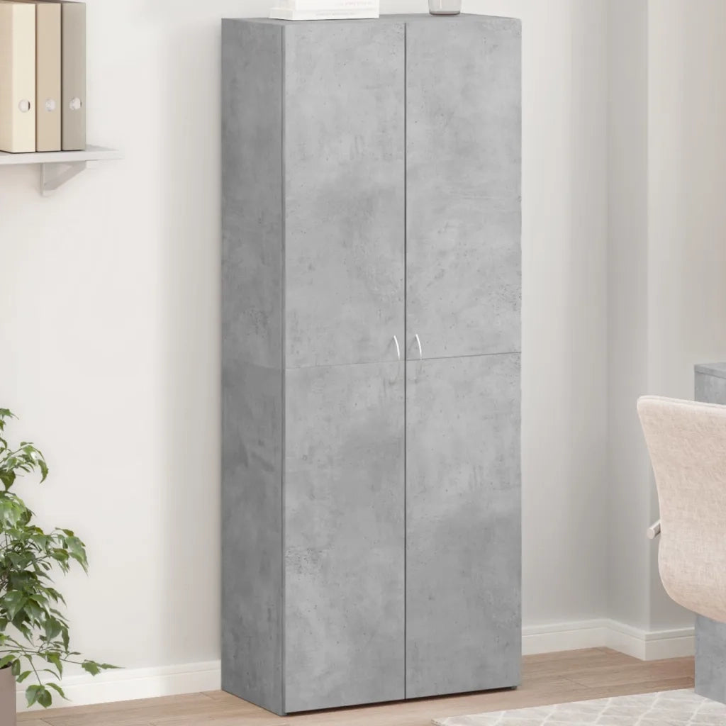 Schedario Grigio Cemento 60x32x153 cm in Truciolato CFW4889529