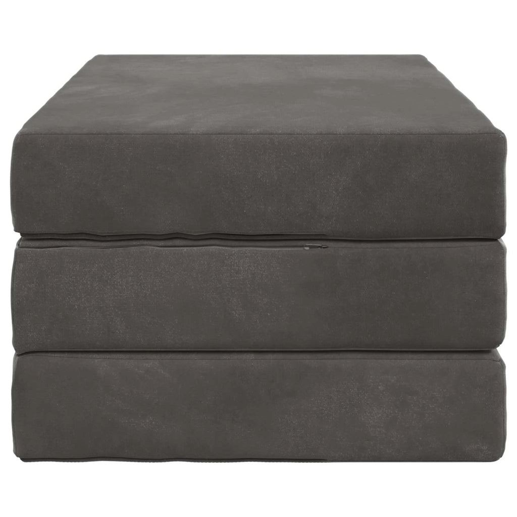 Divano Letto Pieghevole 100 x 67 x 45 cm Grigio Scuro 900204